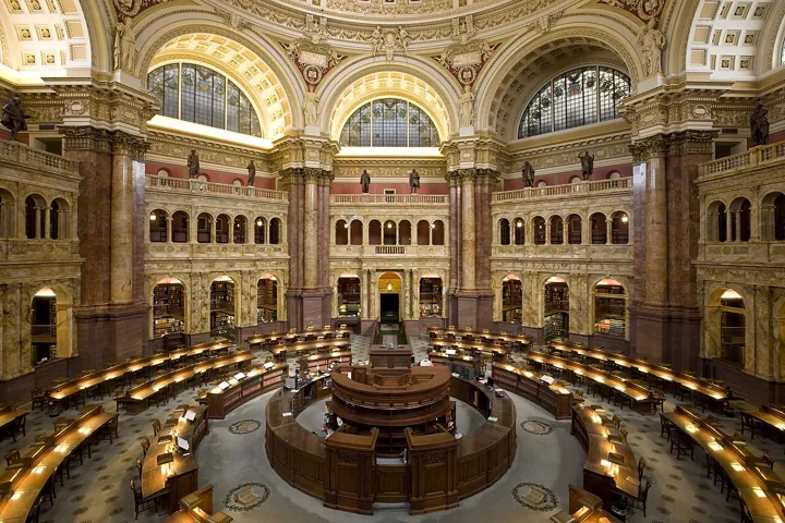 Photo d’origine : La salle de lecture de la bibliothèque du Congrès